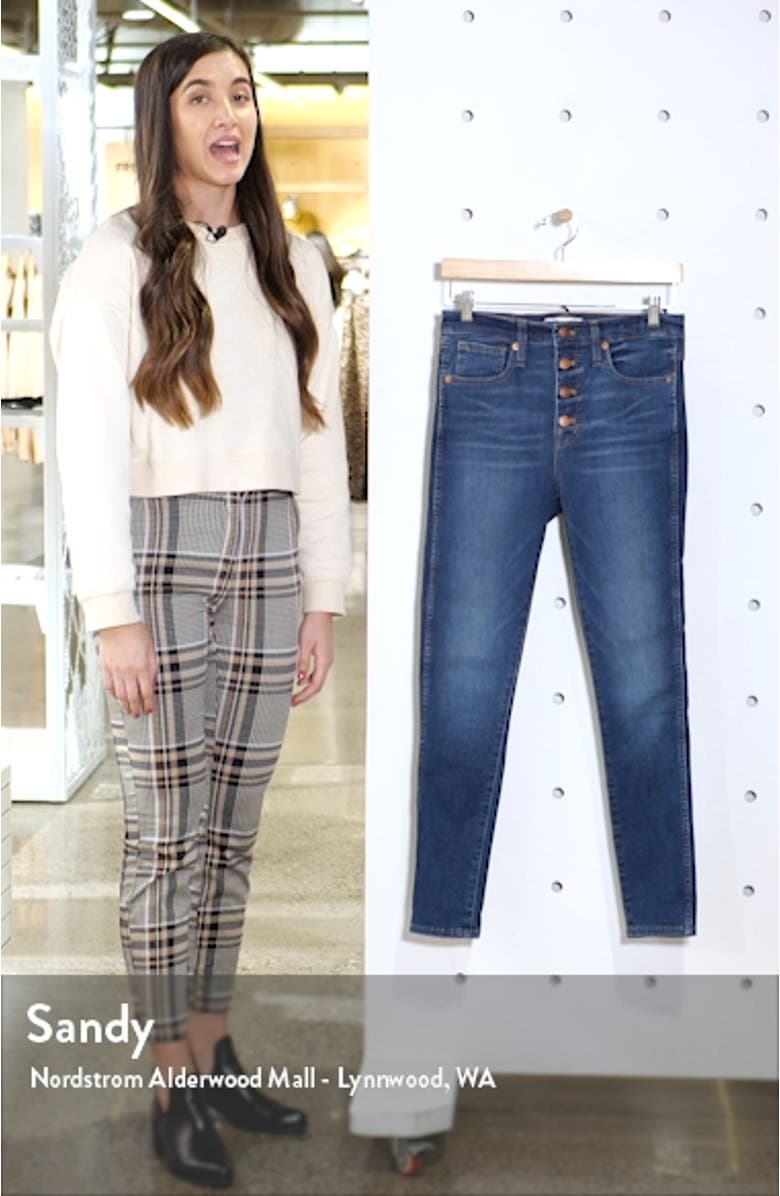 High Rise Button Front Skinny Jeans, sales video thumbnail