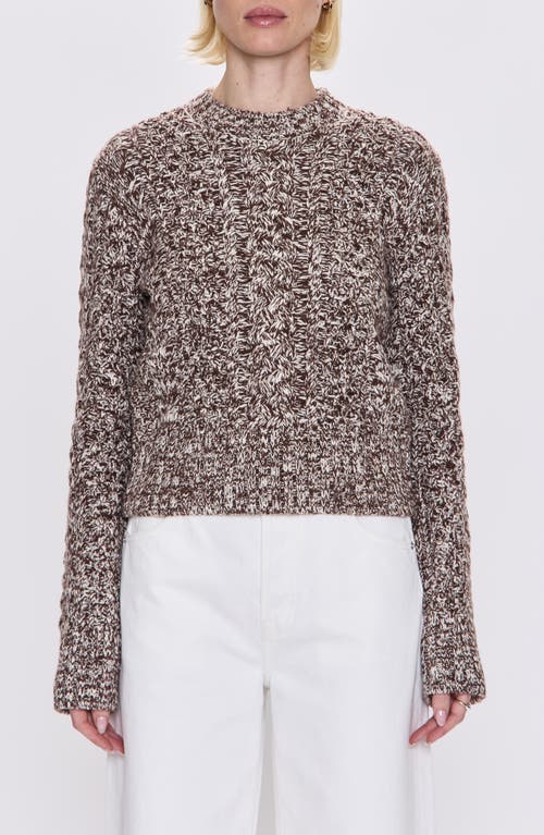 Pistola Quinn Mixed Stitch Cotton Blend Sweater In Brown
