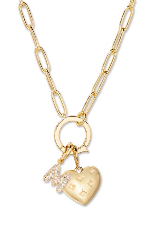Lillian Initial Heart Charm Necklace