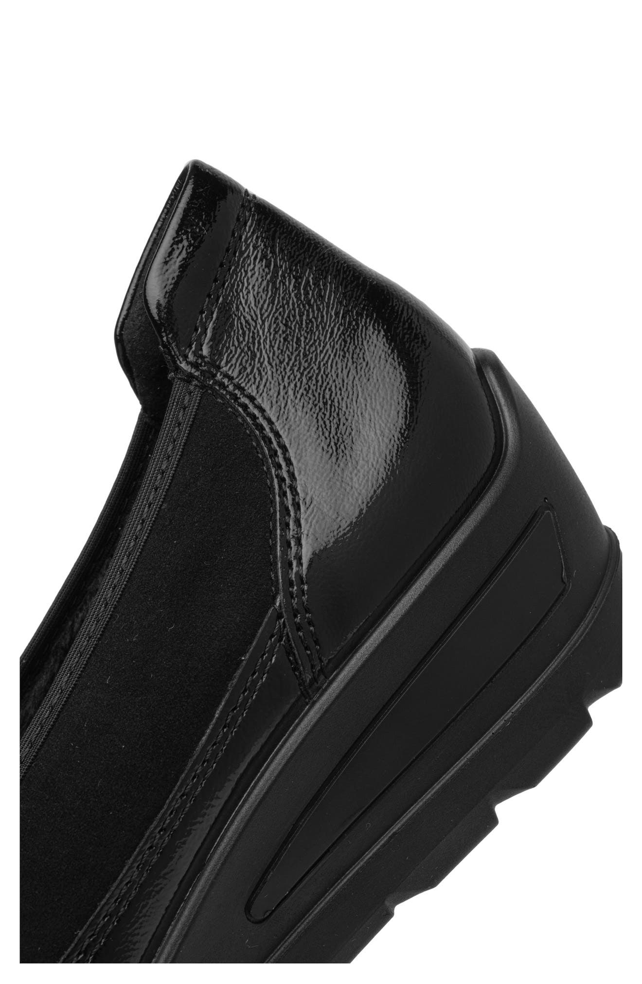 Zinnia Wedge Loafer, Alternate, color, BLACK 1