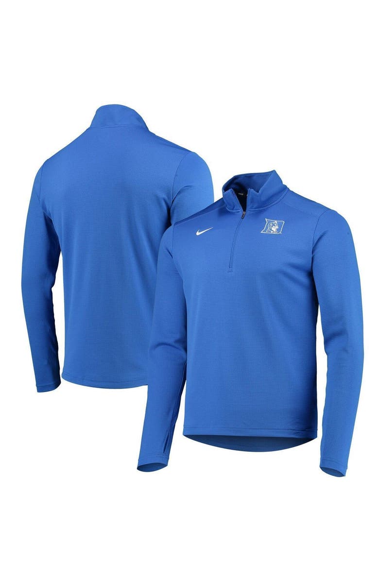 Nike Men's Nike Royal Duke Blue Devils Primary Logo Pacer Performance Quarter-Zip Jacket, Main, color, 