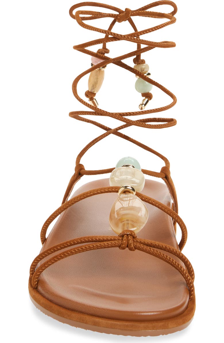 Stuart Weitzman Majorca Ankle Tie Sandal, Alternate, color, Boho Tan