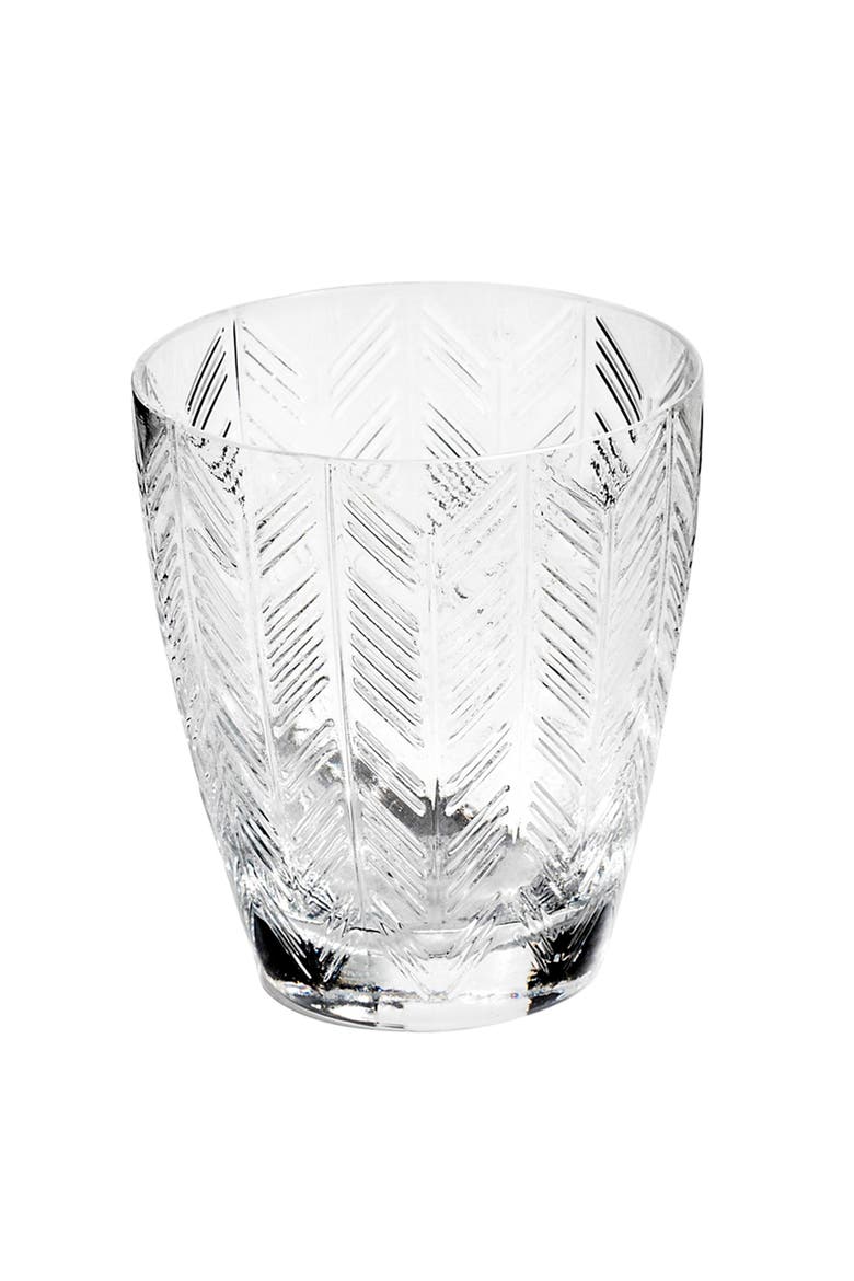 Wine Glasses ZIG ZAG Set of 6  Transparent 9.8 oz, diam. 3.25", H 3.75", Main, color, No color