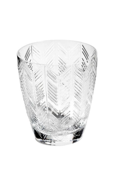Wine Glasses ZIG ZAG Set of 6  Transparent 9.8 oz, diam. 3.25", H 3.75"