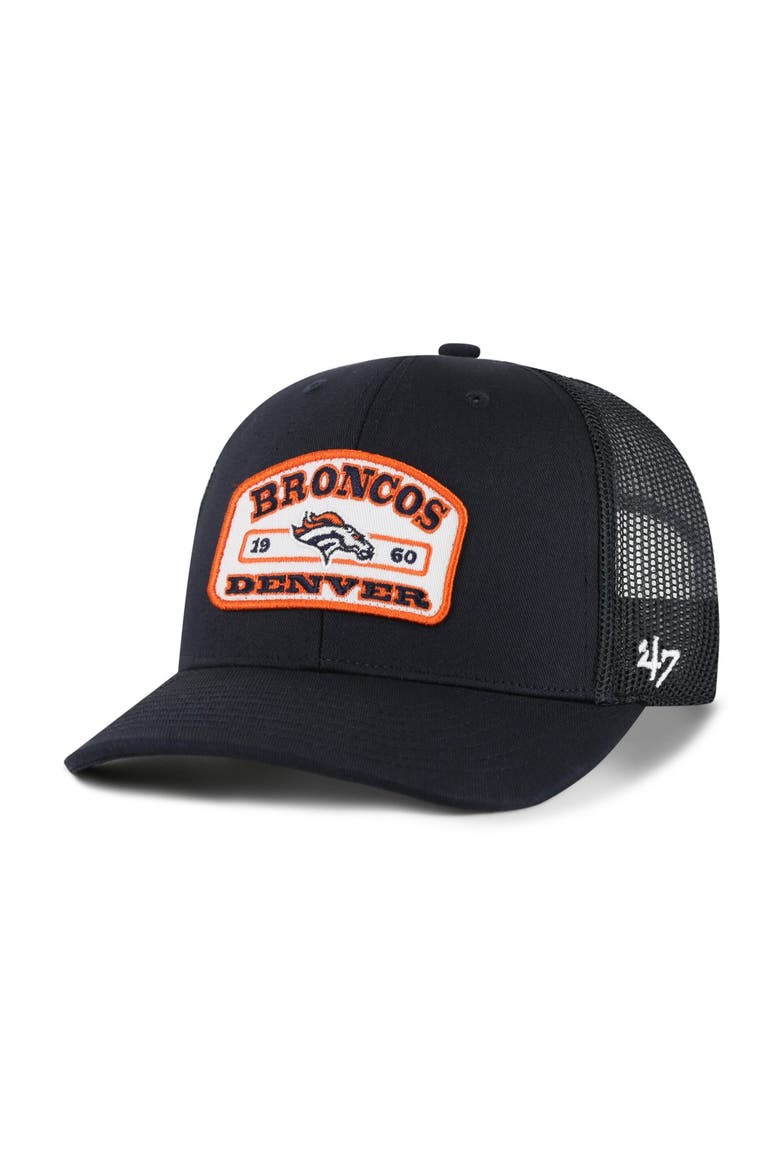 Men's '47 Navy Denver Broncos  Roadway Adjustable Trucker Hat, Main, color, Navy