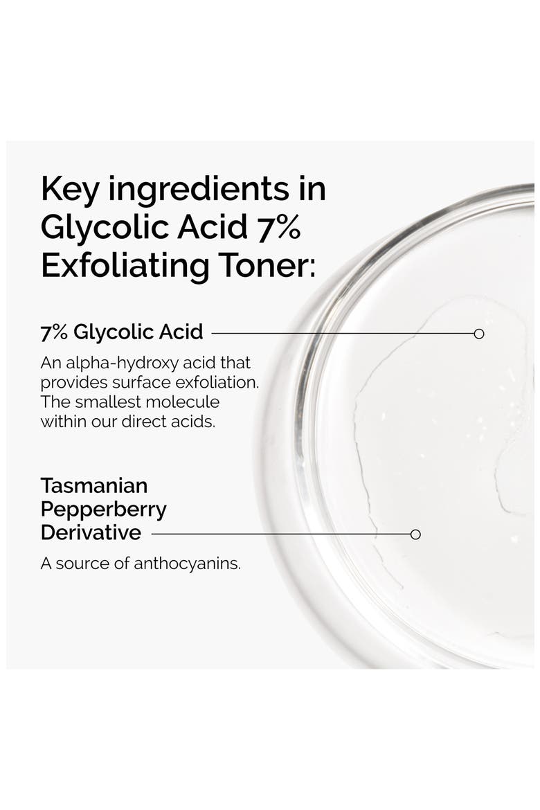 Glycolic Acid 7% Exfoliating and Brightening Daily Toner, Alternate, color, NO COLOR