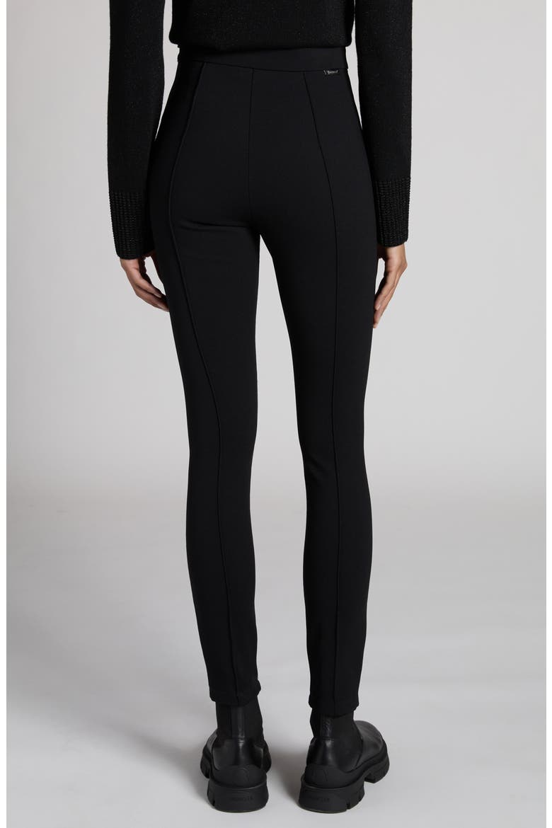 Pintuck High Waist Leggings, Alternate, color, BLACK