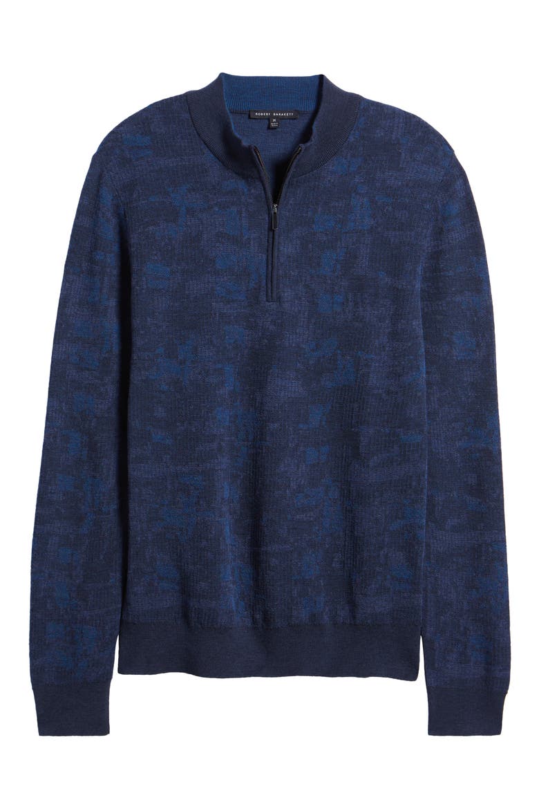 Dalup Half Zip Mock Neck Wool Sweater, Alternate, color, DARK TEAL