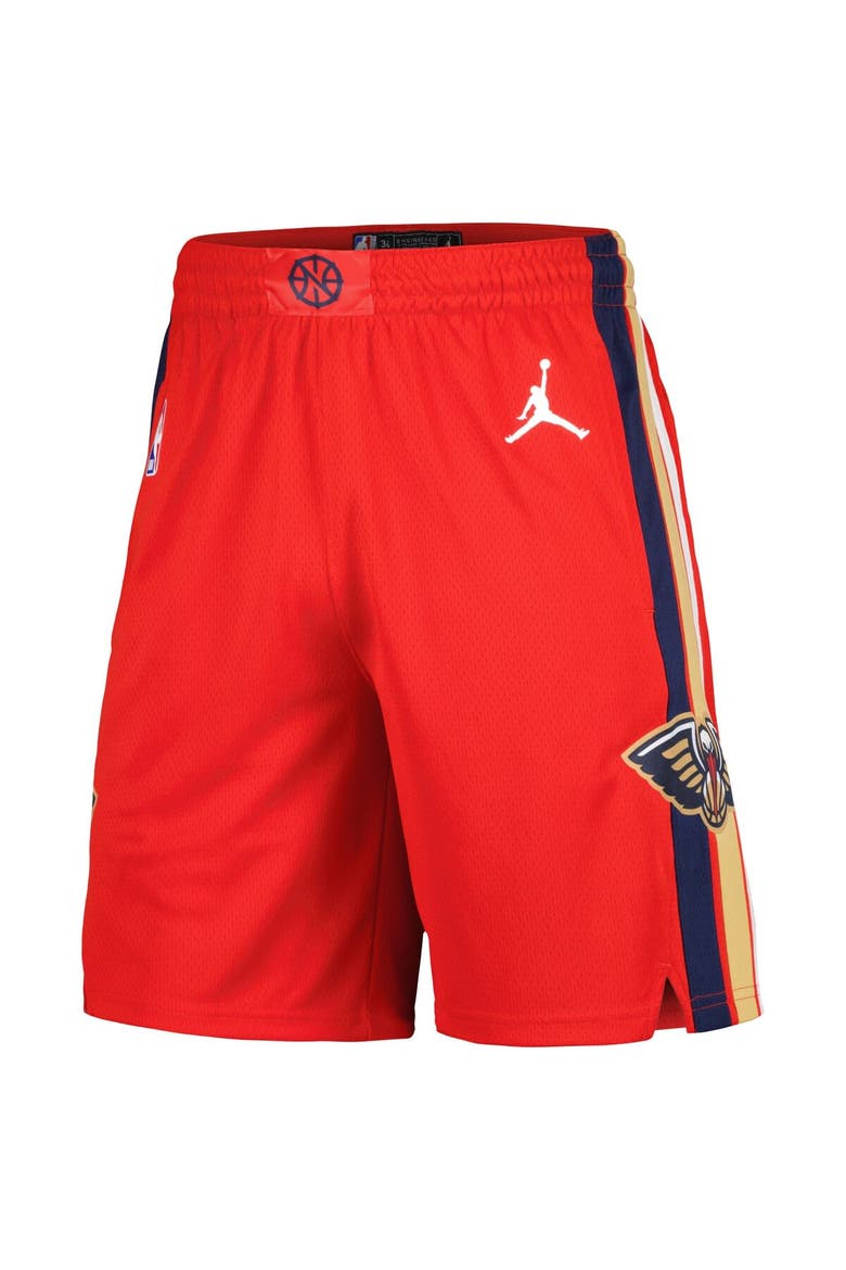Men's Jordan Brand Red New Orleans Pelicans Statement Edition Swingman Shorts, Alternate, color, Red