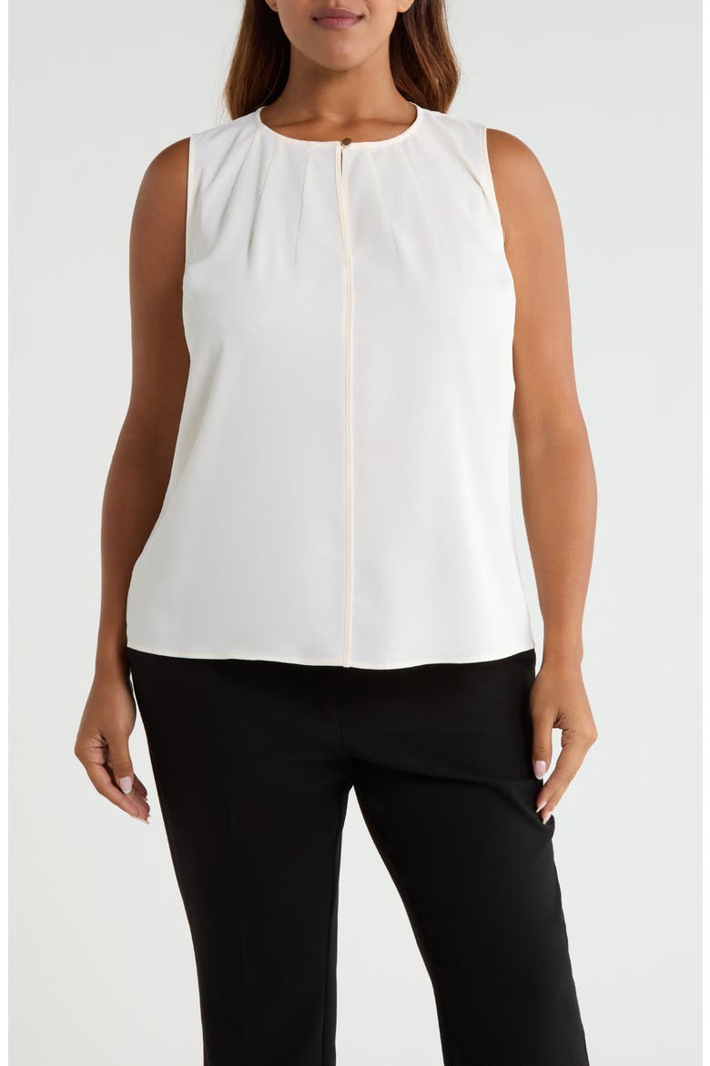 Keyhole Neck Sleeveless Top, Main, color, WHITE DOVE