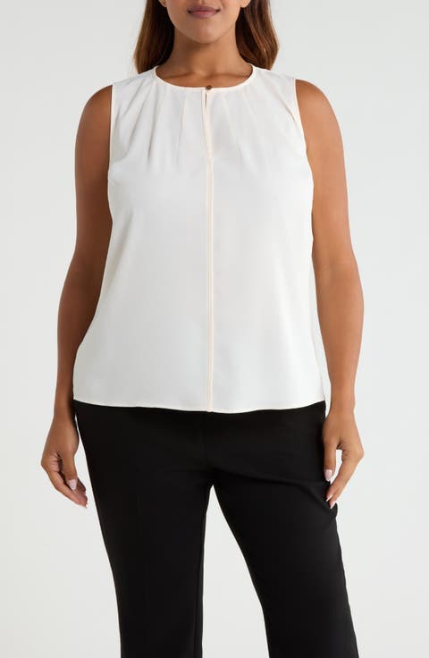 Keyhole Neck Sleeveless Top