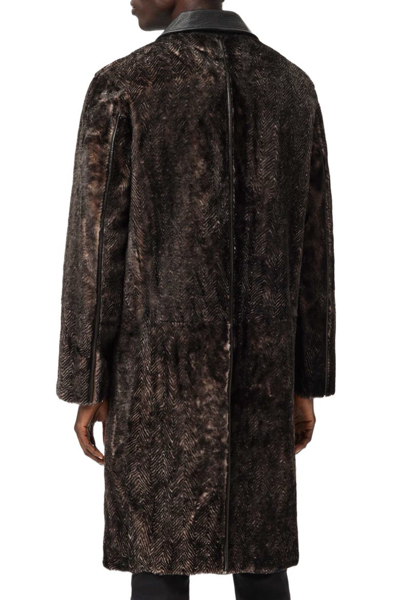 Gove Genuine Shearling Coat, Alternate, color, BLACK/ WHITE
