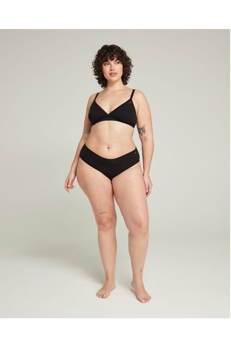 The Organic Cotton Midi Brief 3 Pack, Main, color, Black