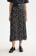 Scotch & Soda Mixed Print Crinkle Pleat Skirt