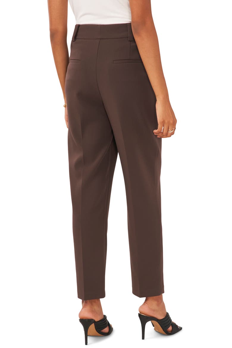 Pleated Straight Leg Trousers, Alternate, color, FRENCH ROAST