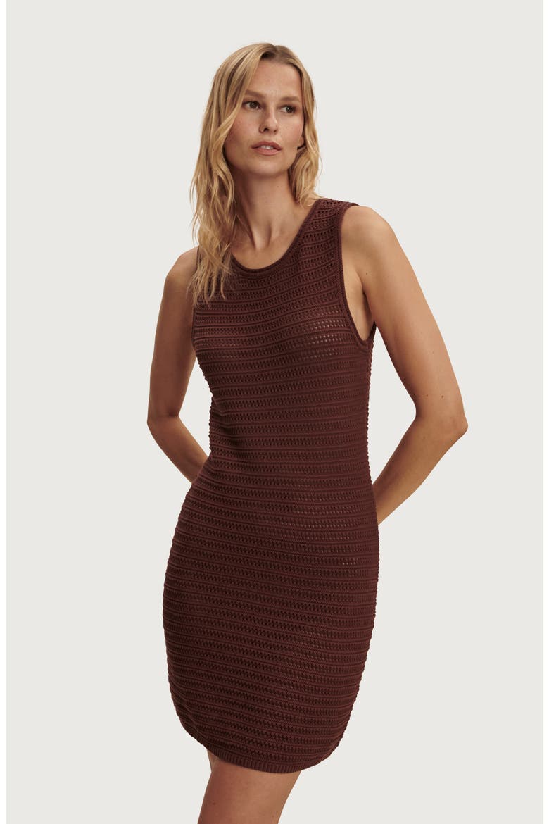 Shane Knit Minidress, Alternate, color, IRONWOOD
