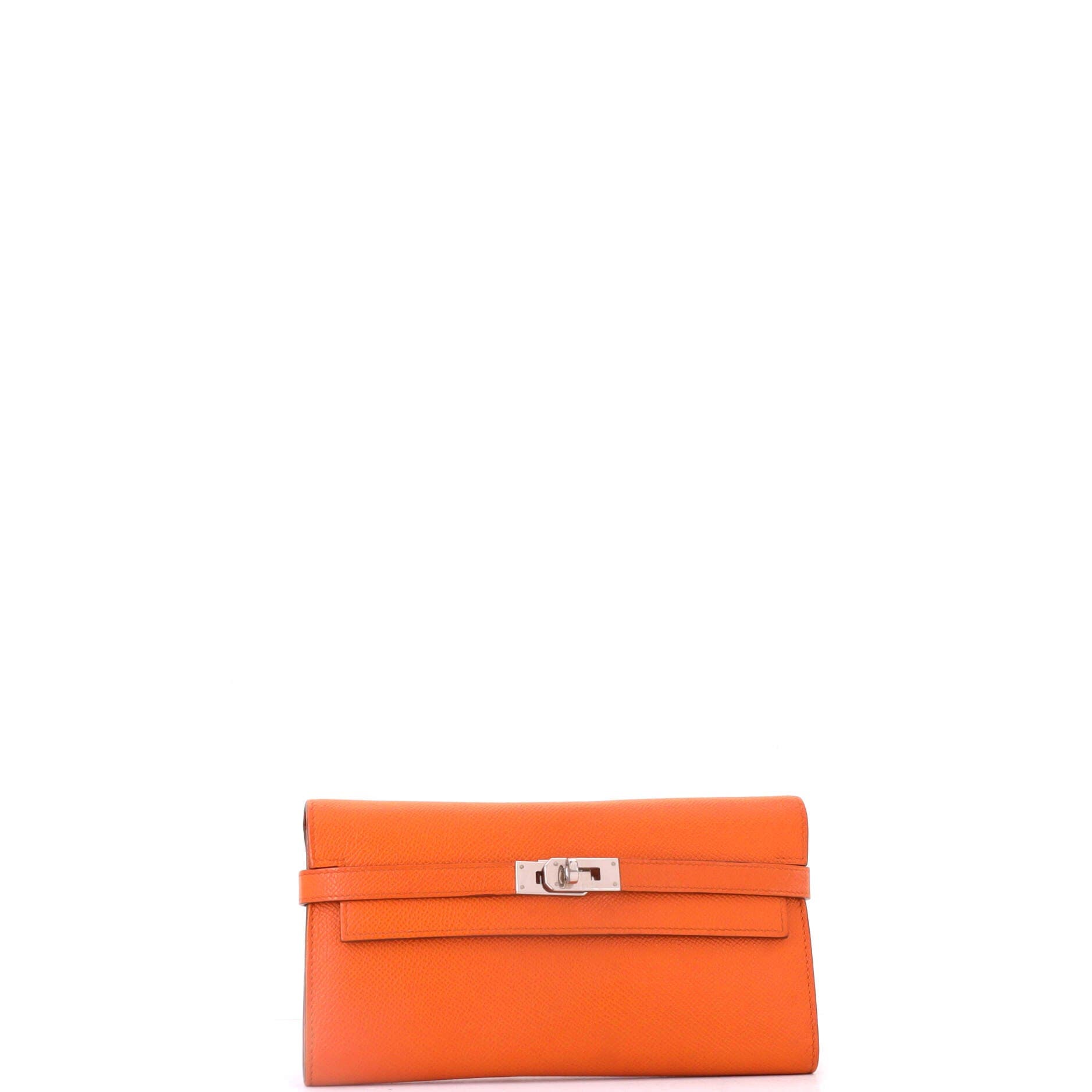 Kelly Wallet Epsom Long, Alternate, color, Orange
