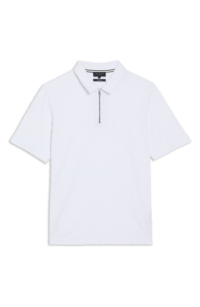 Ted Baker London Ansom Geo Texture Zip Polo, Alternate, color, 