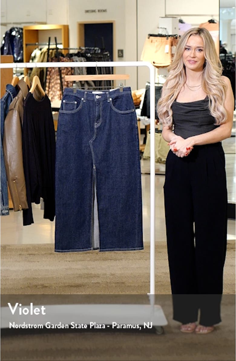 Denim Midi Skirt, sales video thumbnail