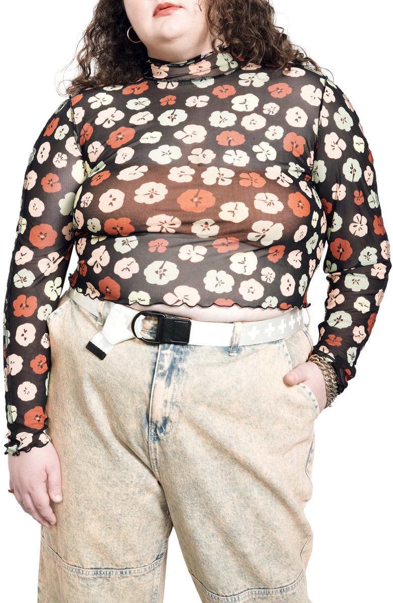 BP. + Wildfang Crop Mock Neck Top, Alternate, color, 