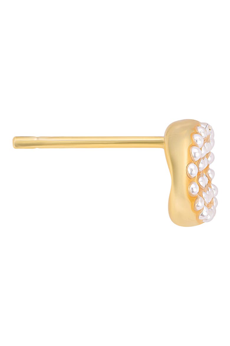 Modern Muse Faux Pearl Mariner Stud Earrings, Alternate, color, GOLD