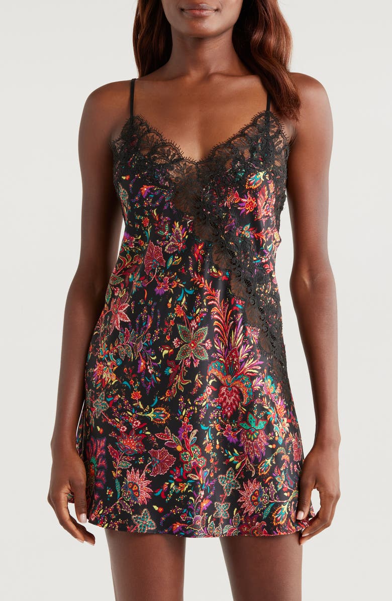 Natori Granda Lace Trim Chemise, Main, color,