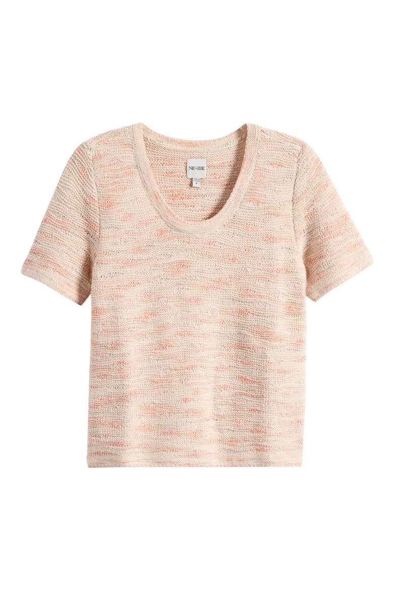 Wave Stitch Cotton Blend Sweater, Alternate, color, PINK MULTI