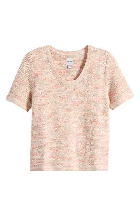 Wave Stitch Cotton Blend Sweater (Petite)