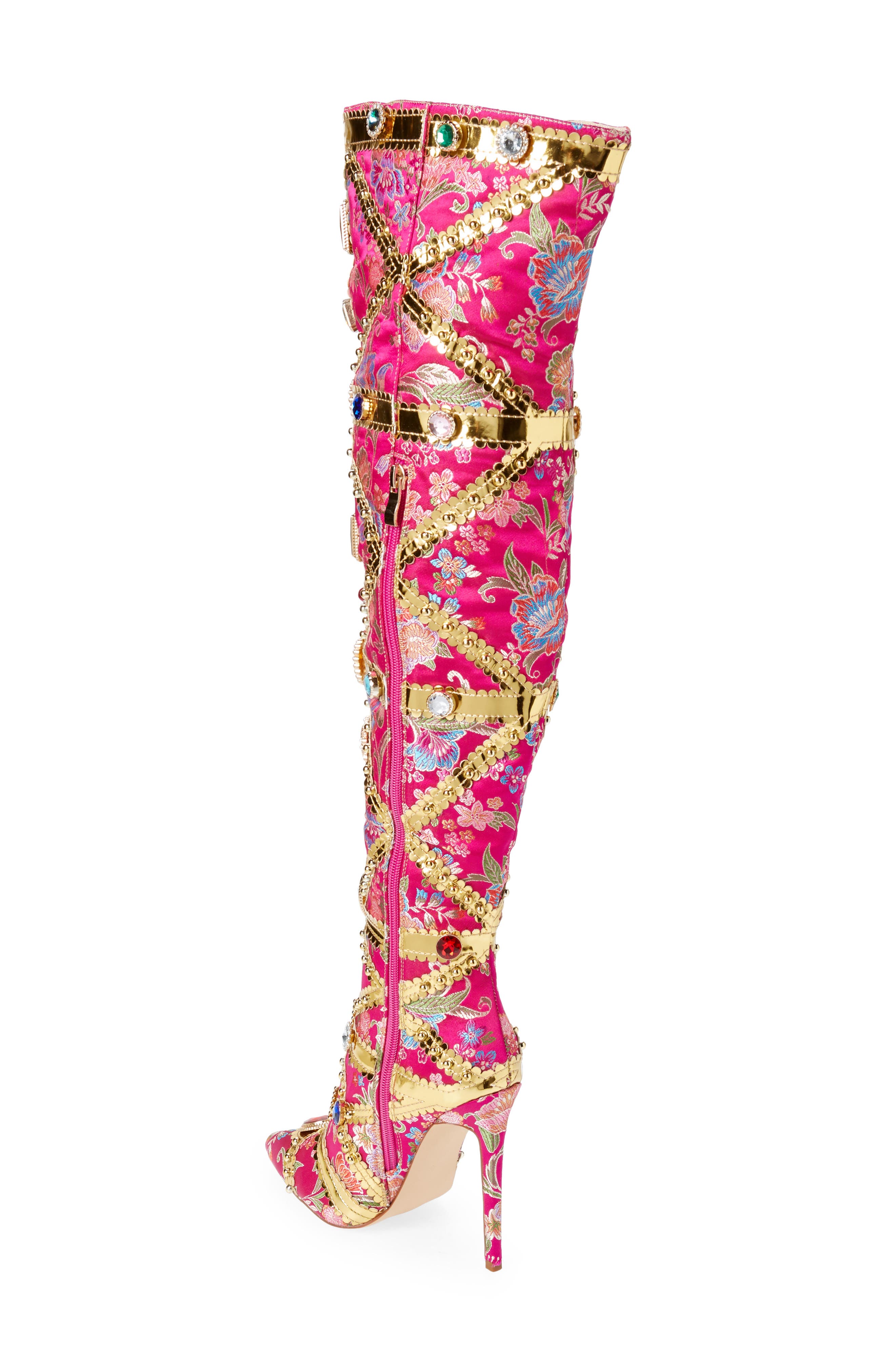 AZALEA WANG Berkley Knee High Boot, Alternate, color, Pink