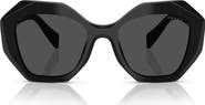 Prada 53mm Gradient Irregular Sunglasses