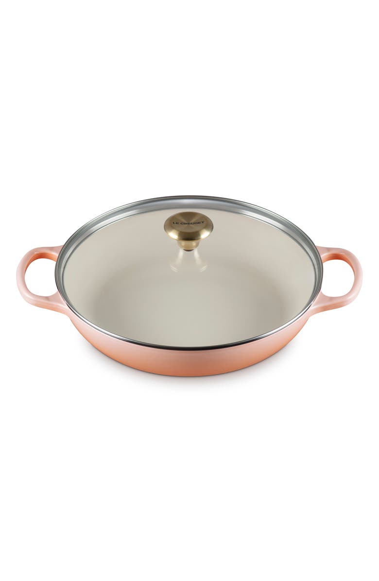 Le Creuset Signature 2.25-Quart Enameled Cast Iron Braiser, Main, color, Peche