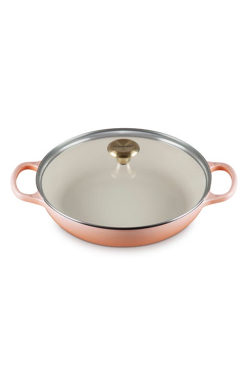 Le Creuset Enameled Cast Iron Signature Round 2.25-qt. Braiser With Glass Lid In Peche