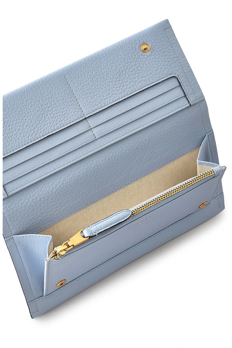 Oak Street Snowdrops Large Wallet, Alternate, color, SMOKE BLUE