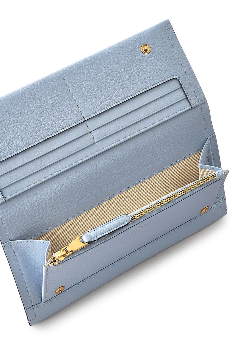 Radley Oak Street Snowdrops Large Wallet, Alternate, color, Smoke Blue