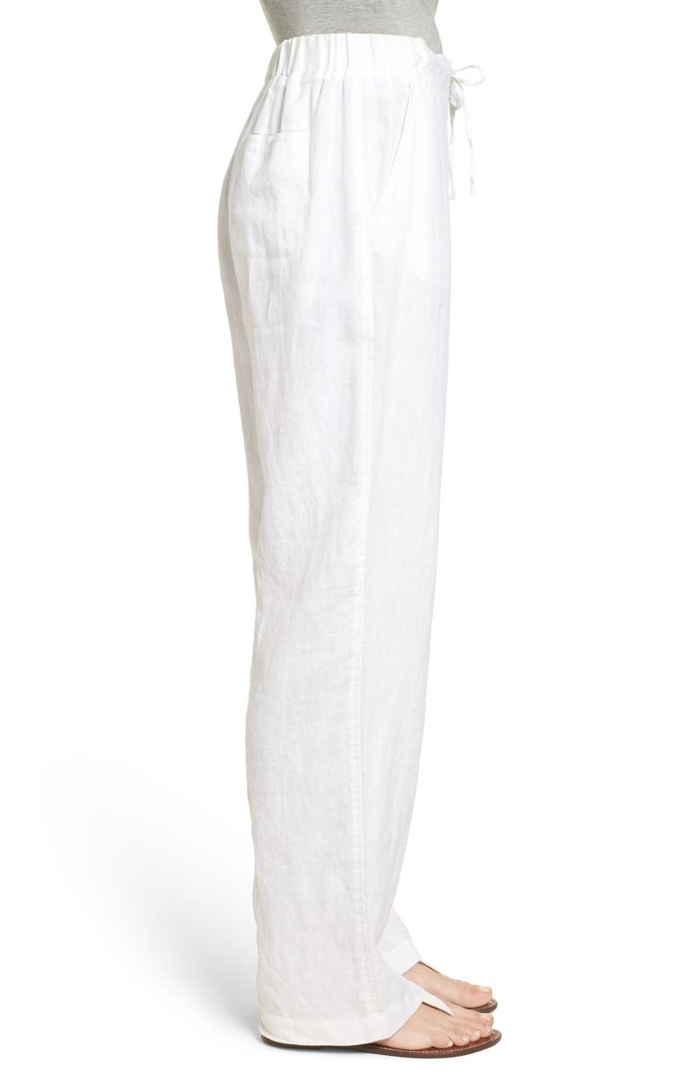 Vince Camuto Wide Leg Linen Pants, Alternate, color,