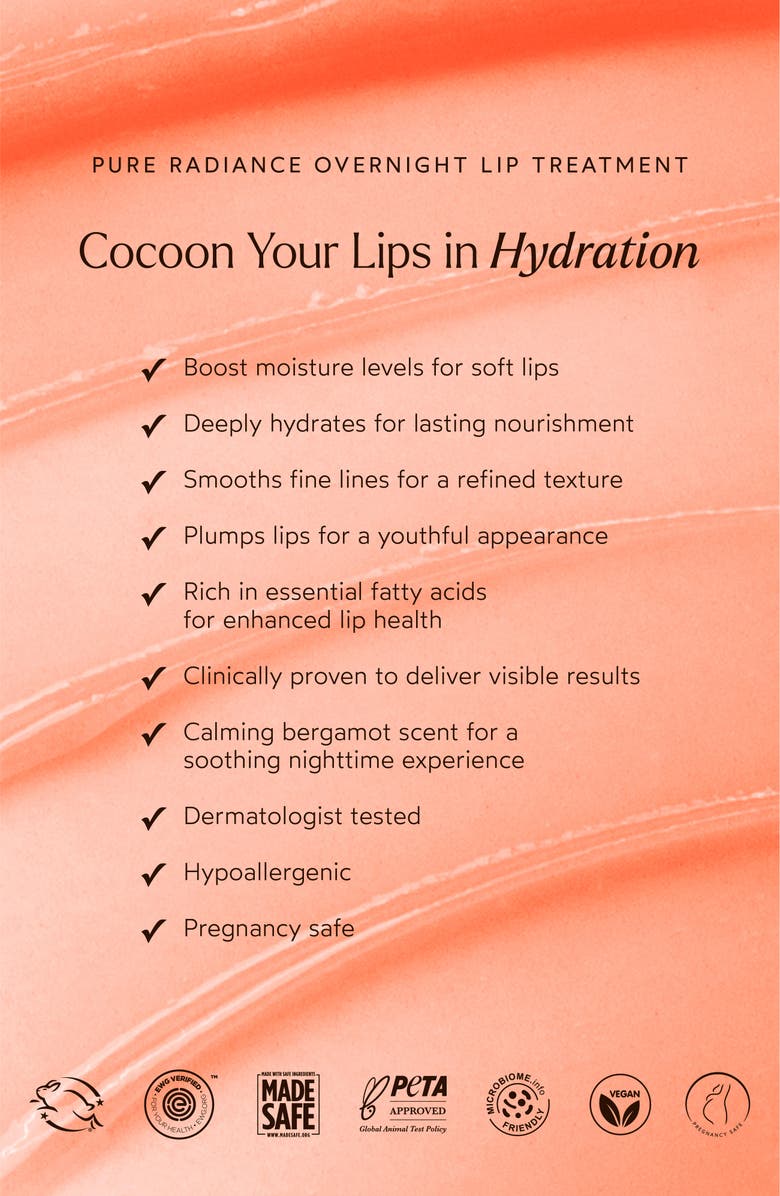 True Botanicals Pure Radiance Overnight Lip Treatment, Alternate, color,