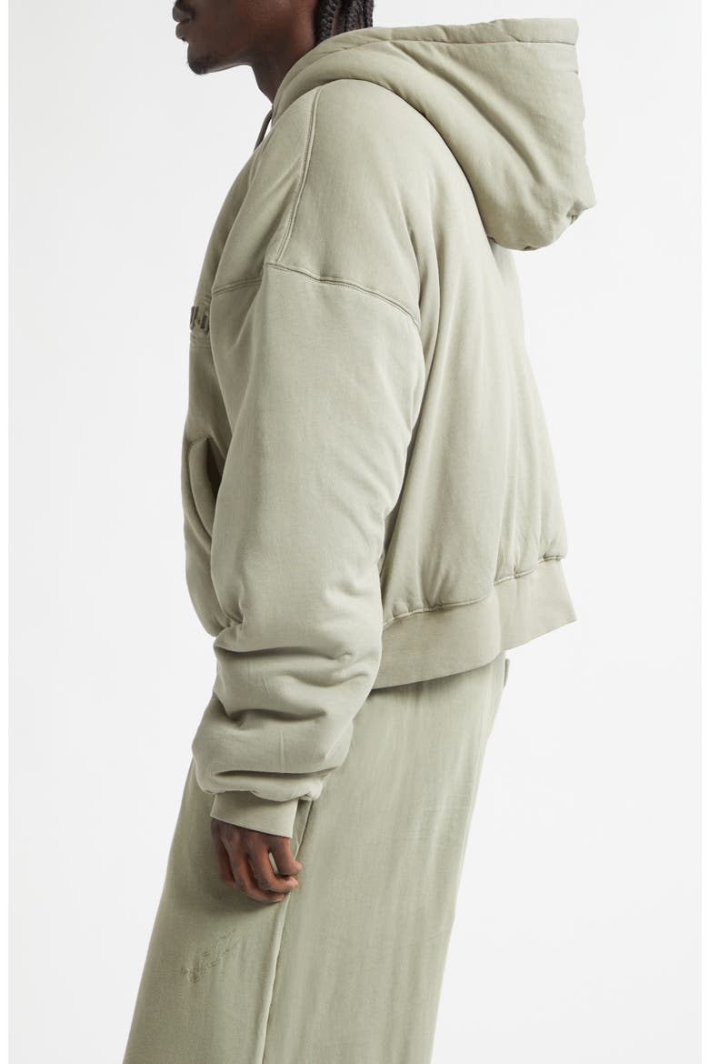 Wadded Cotton Hoodie, Alternate, color, VETIVER
