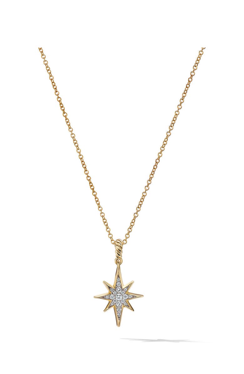 David Yurman Cable Collectibles<sup>®</sup> Northstar Diamond Pendant Necklace, Main, color,