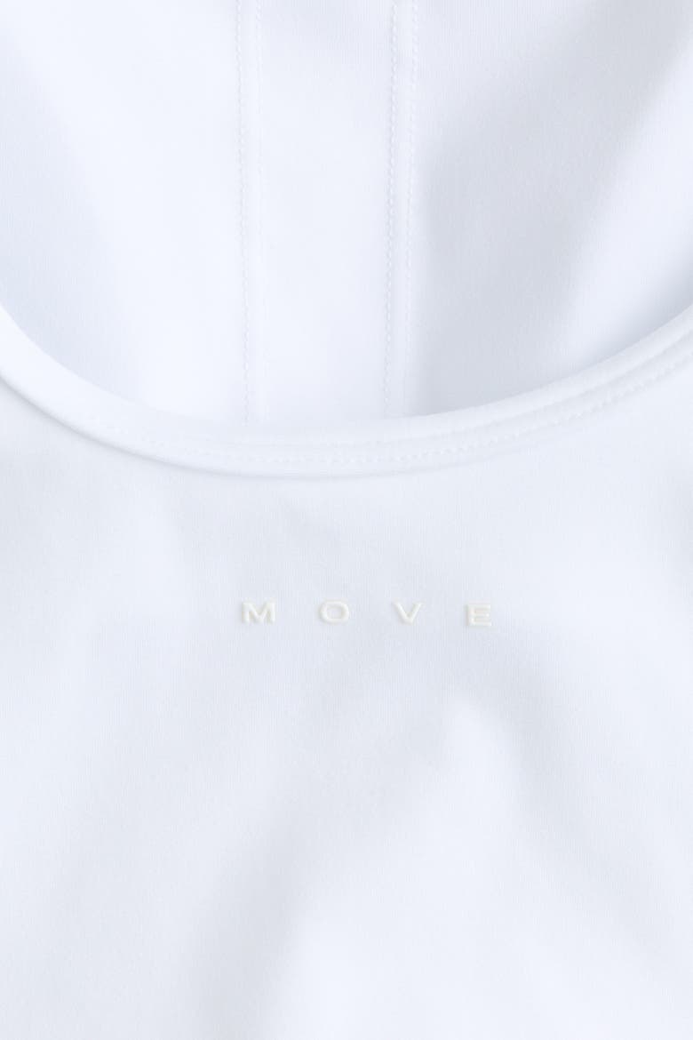Integral-bra Sports Strappy Top With Softmove, Alternate, color, White