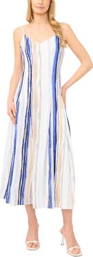Halogen® Stripe Godet A-Line Sundress