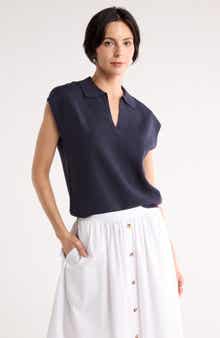 NORDSTROM RACK Sleeveless Popover Polo Sweater