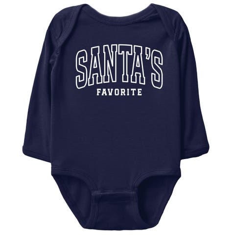 Santa's Favorite Arched Outline Long Sleeve Bodysuit Baby