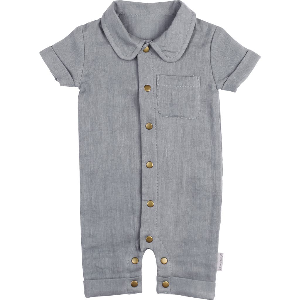 L'ovedbaby Organic Cotton Romper In Blueberry