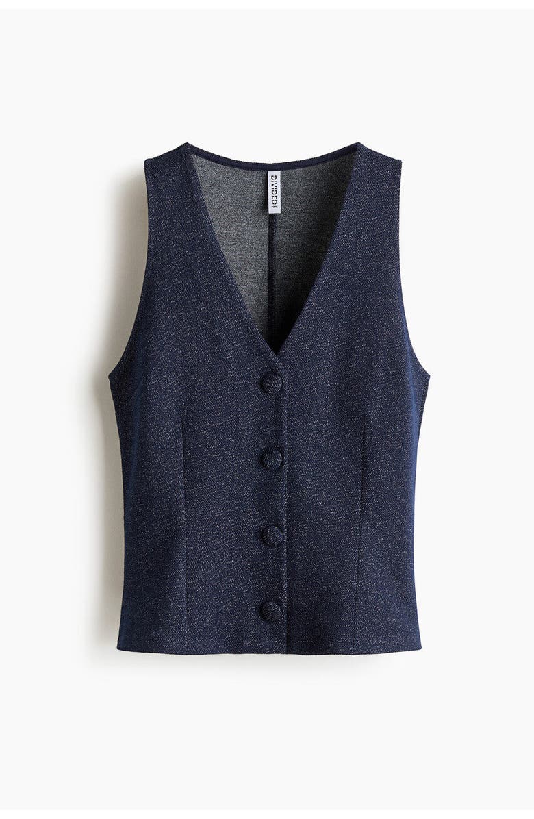 H&M Jersey Waistcoat, Main, color, Dark Blue