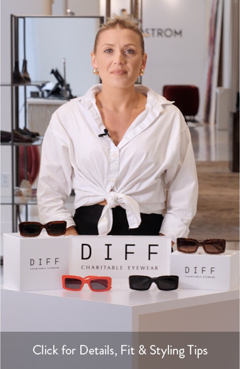 Indy 51mm Gradient Rectangular Sunglasses, sales video thumbnail