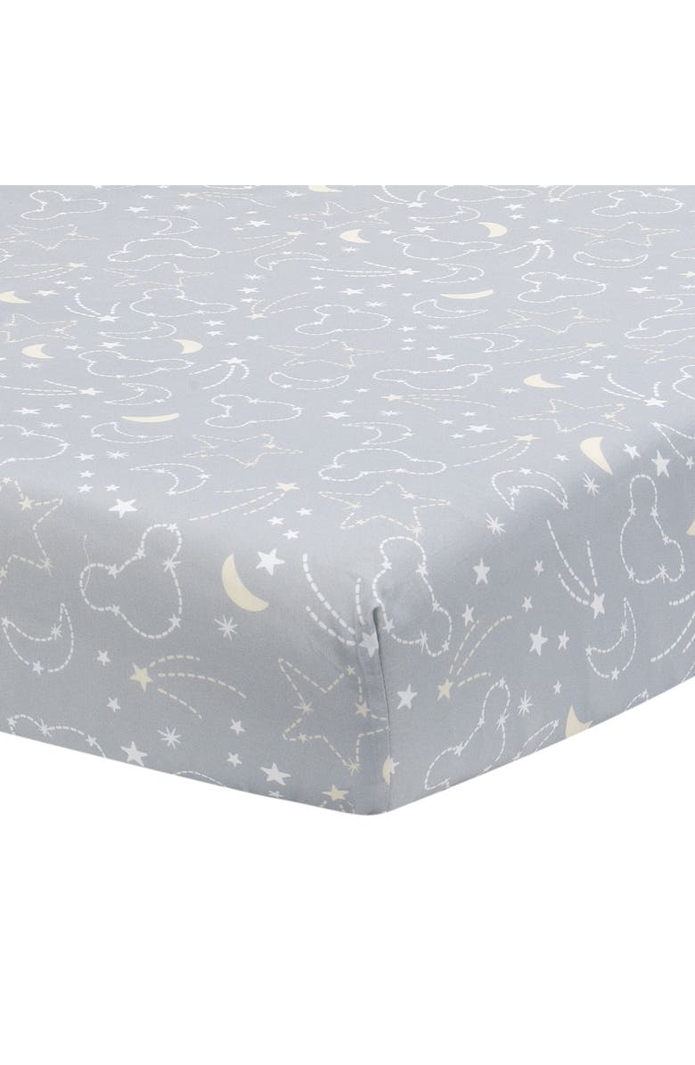 Lambs & Ivy Disney Baby Mickey Mouse 4-Piece Crib Bedding Set, Alternate, color, Gray