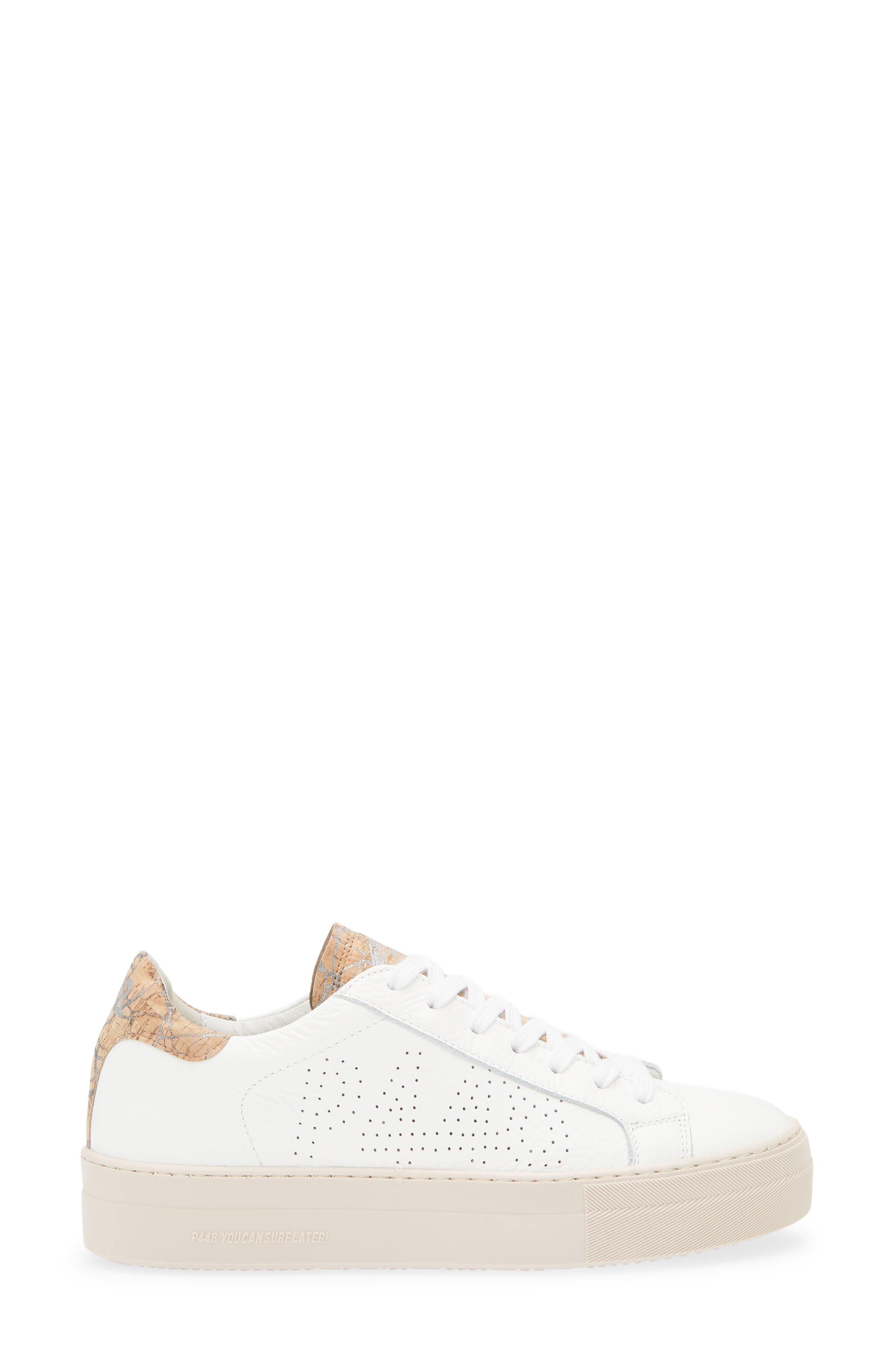P448 Thea Platform Sneaker, Alternate, color, Cork White