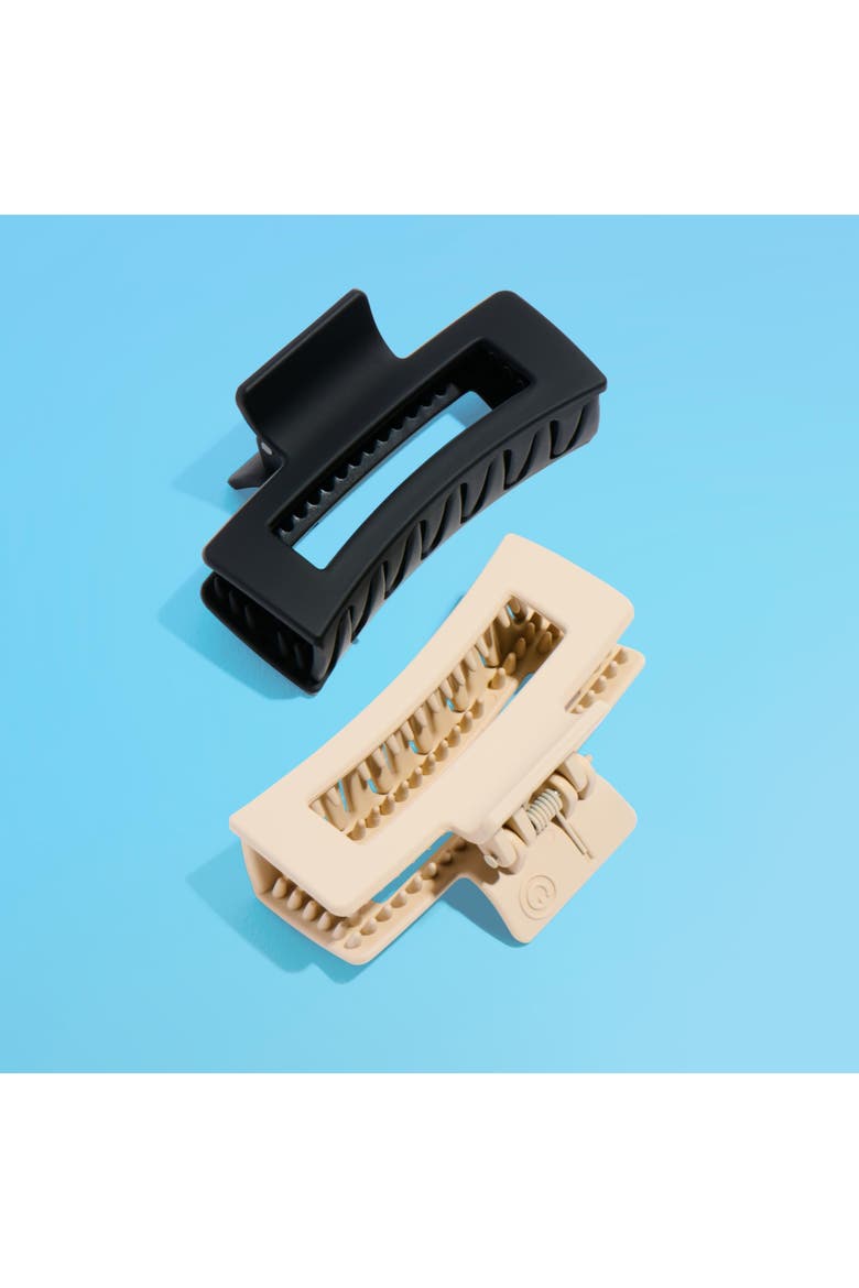 Rectangle Extra Grip Claw Clip, Alternate, color, Beige