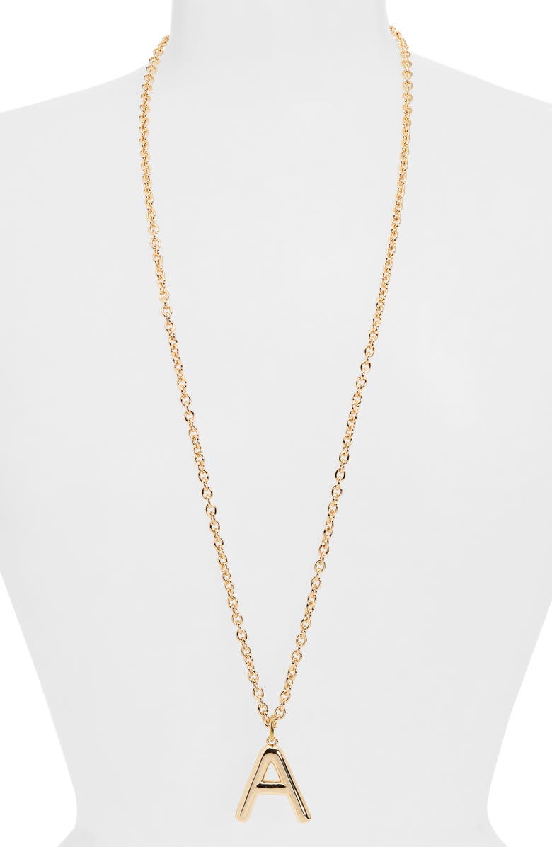 ROXANNE ASSOULIN The Big Puffy Initial Pendant Necklace, Alternate, color, Gold - A
