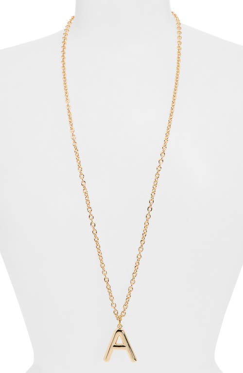 Roxanne Assoulin The Big Puffy Initial Pendant Necklace In Gold